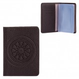 Бумажник водителя FABULA 'Talisman', натуральная кожа, тиснение, 6 пластиковых карманов, шоколадный, BV.66.SN