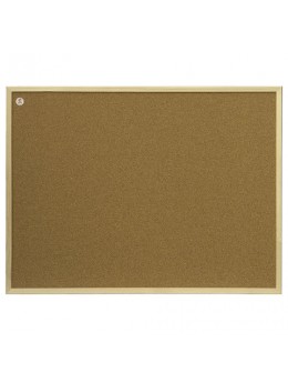 Доска пробковая для объявлений (100x200 см), коричневая рамка из МДФ, OFFICE, '2х3' (Польша), TC1020