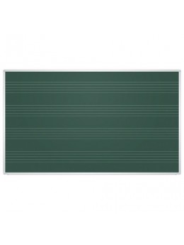 Доска для мела магнитная (85x100 см), зеленая, ПОД НОТЫ, алюминиевая рамка, EDUCATION '2х3' (Польша), TKU8510P