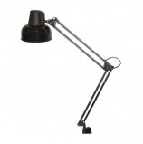Светильник настольный 'Бета', на струбцине, лампа накаливания/люминесцентная/светодиодная, до 60 Вт, черный, высота 70 см, Е27