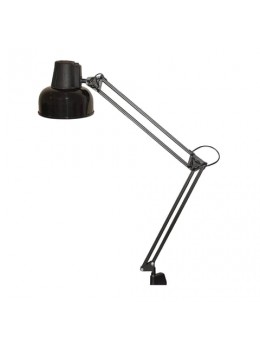 Светильник настольный 'Бета', на струбцине, лампа накаливания/люминесцентная/светодиодная, до 60 Вт, черный, высота 70 см, Е27