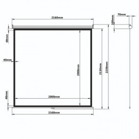 Экран проекционный настенный (200х200 см), матовый, 1:1, BRAUBERG 'WALL', 236727