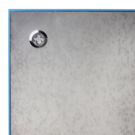 Доска магнитно-маркерная стеклянная (45х45 см), 3 магнита, СИНЯЯ, BRAUBERG, 236741
