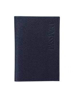 Обложка для паспорта BEFLER 'Грейд', натуральная кожа, тиснение, синяя, O.1.-9