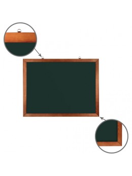 Доска для мела магнитная (60х90 см), зеленая, деревянная окрашенная рамка, Россия, BRAUBERG, 236890