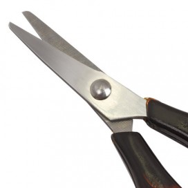 Ножницы STAFF 115 мм, ручки под янтарь, ПВХ чехол с европодвесом