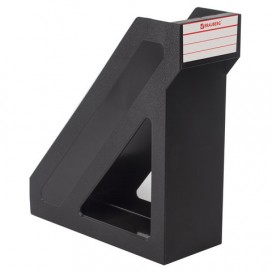 Лоток вертикальный для бумаг BRAUBERG 'Basic', 265х100х285 мм, черный