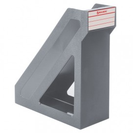 Лоток вертикальный для бумаг BRAUBERG 'Basic', 265х100х285 мм, серый