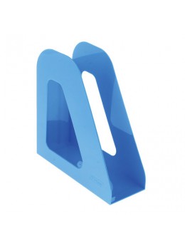 Лоток вертикальный для бумаг СТАММ 'Фаворит' (235х240 мм), ширина 90 мм, голубой, ЛТ722