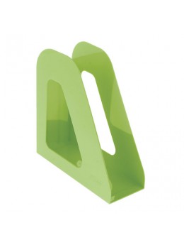 Лоток вертикальный для бумаг СТАММ 'Фаворит' (235х240 мм), ширина 90 мм, зеленый, ЛТ720