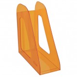 Лоток вертикальный для бумаг СТАММ 'Фаворит' (235х240 мм), ширина 90 мм, тонированный оранжевый, ЛТ716