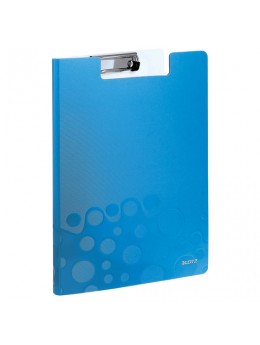 Папка-планшет LEITZ 'WOW', с верхним прижимом и крышкой, A4, 330х230 мм, полифом, синяя, 41990036