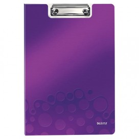 Папка-планшет LEITZ 'WOW', с верхним прижимом и крышкой, A4, 330х230 мм, полифом, фиолетовая, 41990062