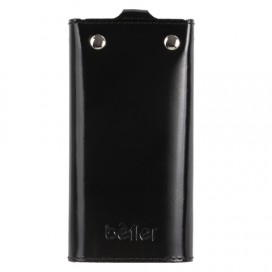 Футляр для ключей BEFLER 'Classic', натуральная кожа, две кнопки, 60x110х15 мм, черный, KL.3.-1