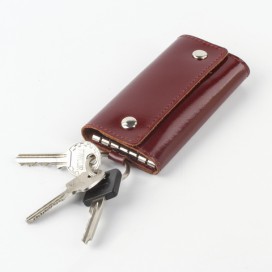 Футляр для ключей BEFLER 'Classic', натуральная кожа, две кнопки, 60x110х15 мм, коньяк, KL.3.-1