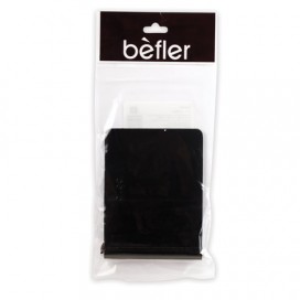 Зажим для купюр BEFLER 'Classic', натуральная кожа, тиснение, 105х86 мм, черный, Z.7.-1