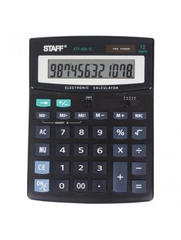 Калькулятор настольный STAFF STF-888-12 (200х150 мм), 12 разрядов, двойное питание, 250149 Калькулятор настольный STAFF STF-888-12 (200х150 мм), 12 разрядов, двойное питание, 250149