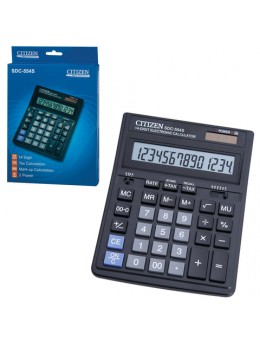 Калькулятор настольный CITIZEN SDC-554 (199x153 мм), 14 разрядов, двойное питание