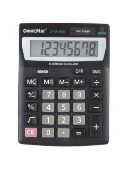 Калькулятор настольный ОФИСМАГ OFM-1807, КОМПАКТНЫЙ (140х105 мм), 8 разрядов, двойное питание, 250223 Калькулятор настольный ОФИСМАГ OFM-1807, КОМПАКТНЫЙ (140х105 мм), 8 разрядов, двойное питание, 250223