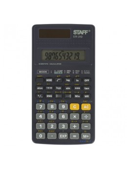 Калькулятор инженерный STAFF STF-310 (142х78 мм), 10+2 разрядов, двойное питание, 250279 Калькулятор инженерный STAFF STF-310 (142х78 мм), 10+2 разрядов, двойное питание, 250279