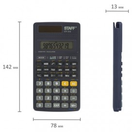 Калькулятор инженерный STAFF STF-310 (142х78 мм), 10+2 разрядов, двойное питание, 250279