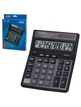 Калькулятор CITIZEN настольный SDC-740N, 14 разрядов, двойное питание, 204x158 мм
