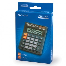 Калькулятор настольный CITIZEN SDC-022S, КОМПАКТНЫЙ (120х87 мм), 10 разрядов, двойное питание