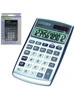 Калькулятор карманный CITIZEN CPC-112WB (120х72 мм), 12 разрядов, двойное питание Калькулятор карманный CITIZEN CPC-112WB (120х72 мм), 12 разрядов, двойное питание
