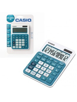 Калькулятор CASIO настольный MS-20NC-BU-S, 12 разрядов, двойное питание, 150х105 мм, блистер, белый/голубой, MS-20NC-BU-S-EC Калькулятор CASIO настольный MS-20NC-BU-S, 12 разрядов, двойное питание, 150х105 мм, блистер, белый/голубой, MS-20NC-BU-S-EC