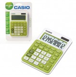 Калькулятор CASIO настольный MS-20NC-GN-S, 12 разрядов, двойное питание, 150х105 мм, блистер, белый/зеленый, MS-20NC-GN-S-EC