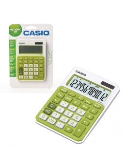 Калькулятор CASIO настольный MS-20NC-GN-S, 12 разрядов, двойное питание, 150х105 мм, блистер, белый/зеленый, MS-20NC-GN-S-EC Калькулятор CASIO настольный MS-20NC-GN-S, 12 разрядов, двойное питание, 150х105 мм, блистер, белый/зеленый, MS-20NC-GN-S-EC