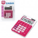 Калькулятор CASIO настольный MS-20NC-RD-S, 12 разрядов, двойное питание, 150х105 мм, блистер, белый/красный, MS-20NC-RD-S-EC