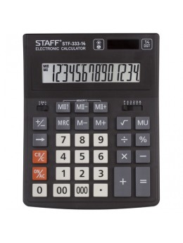 Калькулятор настольный STAFF PLUS STF-333 (200x154 мм), 14 разрядов, двойное питание, 250416 Калькулятор настольный STAFF PLUS STF-333 (200x154 мм), 14 разрядов, двойное питание, 250416