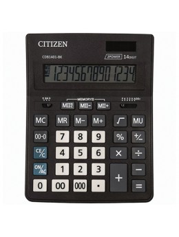 Калькулятор настольный CITIZEN BUSINESS LINE CDB1401BK (205x155 мм), 14 разрядов, двойное питание