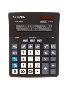 Калькулятор настольный CITIZEN BUSINESS LINE CDB1601BK (205x155 мм), 16 разрядов, двойное питание Калькулятор настольный CITIZEN BUSINESS LINE CDB1601BK (205x155 мм), 16 разрядов, двойное питание