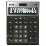 Калькулятор настольный CASIO GR-120-W (210х155 мм), 12 разрядов, двойное питание, черный, МЕТАЛЛИЧЕСКАЯ ВЕРХЯЯ ПАНЕЛЬ, GR-120-W-EP