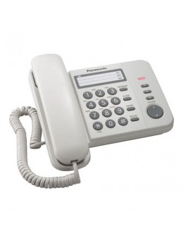 Телефон PANASONIC KX-TS2352RUW, белый, память 3 номера, повторный набор, тональный/импульсный режим, индикатор вызова