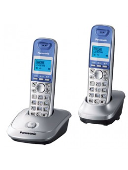 Радиотелефон PANASONIC KX-TG2512 RUS + дополнительная трубка, память 50 номеров, АОН, повтор, серебро Радиотелефон PANASONIC KX-TG2512 RUS + дополнительная трубка, память 50 номеров, АОН, повтор, серебро