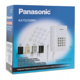 Телефон PANASONIC KX-TS2350RUB, черный, повторный набор, тональный/импульсный режим