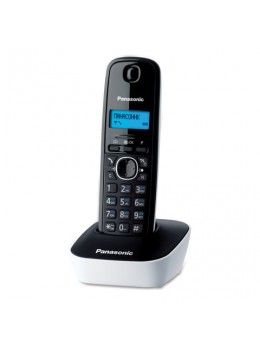 Радиотелефон PANASONIC KX-TG1611RUW, память 50 номеров, АОН, повтор, часы/будильник, белый