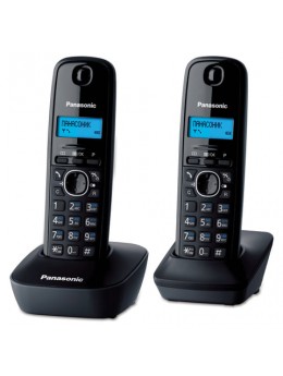 Радиотелефон PANASONIC KX-TG1612RUH + дополнительная трубка, память 50 номеров, АОН, будильник, серый