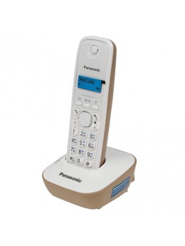 Радиотелефон PANASONIC KX-TG1611RUJ, память на 50 номеров, АОН, повторный набор, часы/будильник, бежевый