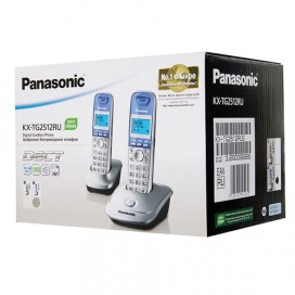 Радиотелефон PANASONIC KX-TG2512 RUN+доп. трубка, память 50 ном., АОН, повтор, 'платина'