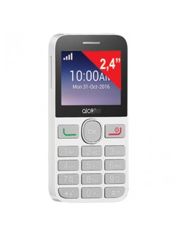 Телефон мобильный ALCATEL One Touch 2008G, SIM, 2,4', MicroSD, черно-белый, 2008G-3AALRU1