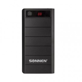 Аккумулятор внешний SONNEN POWERBANK V59, 20000 mAh, 2 USB, литий-ионный, LED-дисплей, фонарик, черный, 262759