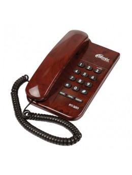 Телефон RITMIX RT-320 coffee marble, световая индикация звонка, блокировка набора ключом, коричневый, 15118552