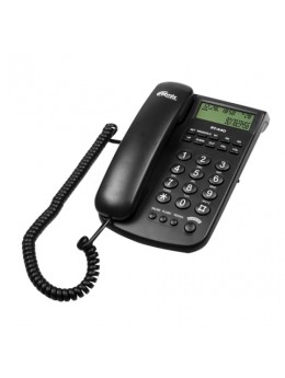 Телефон RITMIX RT-440 black, АОН, спикерфон, быстрый набор 3 номеров, автодозвон, дата, время, черный, 15118352