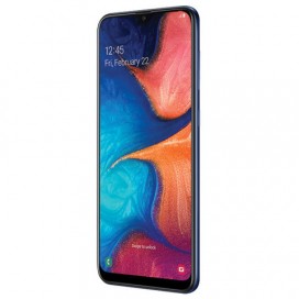 Смартфон SAMSUNG Galaxy A20, 2 SIM, 6,4”, 4G (LTE), 8/13+5 Мп, 32 ГБ, microSD, синий, пластик, SM-A205FZBVSER