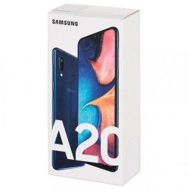 Смартфон SAMSUNG Galaxy A20, 2 SIM, 6,4”, 4G (LTE), 8/13+5 Мп, 32 ГБ, microSD, синий, пластик, SM-A205FZBVSER