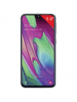 Смартфон SAMSUNG Galaxy A40, 2 SIM, 5,9”, 4G (LTE), 25/16+5 Мп, 64 ГБ, microSD, черный, пластик, SM-A405FZKGSER